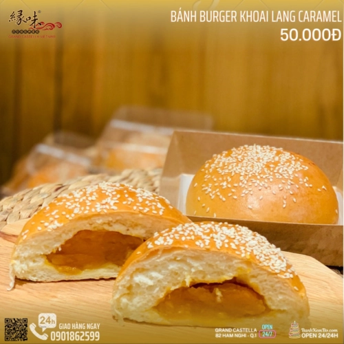 banh-burger-khoai-lang-caramel